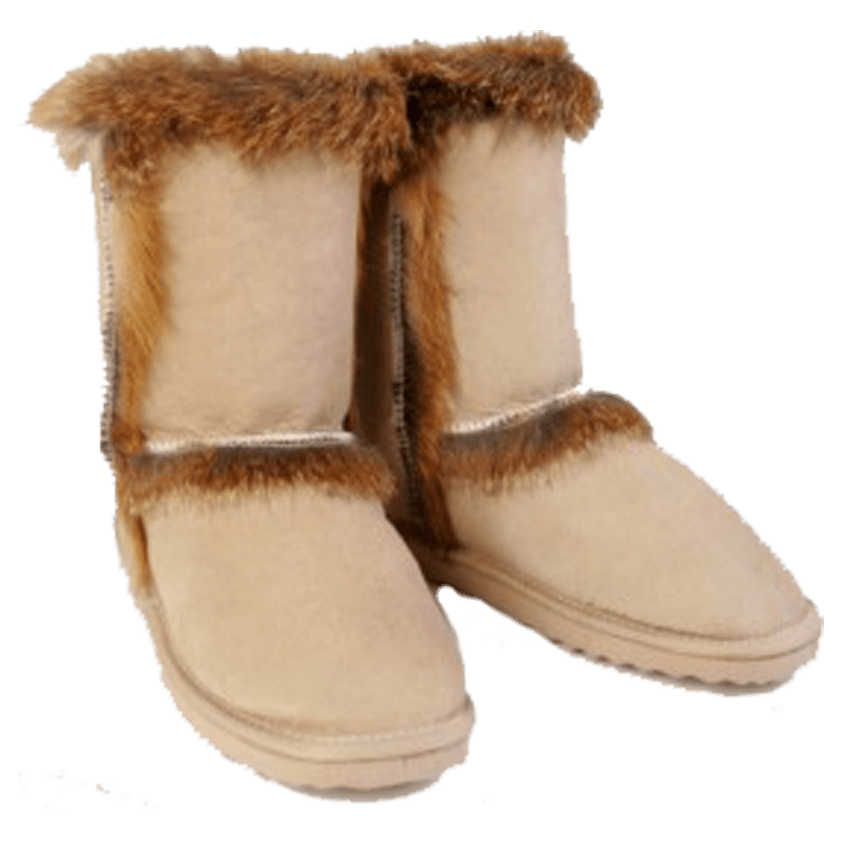 ugg boots with fox fur trim